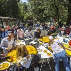 Reparto de paella en la Romería de la Virgen Blanca.