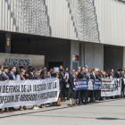 Protesta de abogados, procuradores y graduados sociales en Burgos por la huelga de funcionarios.