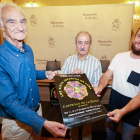 Abilio Abad, director de la obra, Ramiro Ibáñez, diputado provincial, y Galo Contreras, alcalde de Castrillo de la Reina.