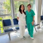 De izquierda a derecha: Leticia Moreno, Supervisora de la Unidad de Neumología y coordinadora del proyecto y la Dra. Lourdes Lázaro, responsable de la Unidad de Tabaquismo del HUBU.
