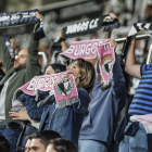 Imagen de aficionados durante el último partido del Burgos CF