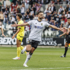 Grego Sierra celebra su gol ante el Villarreal en El Plantío.