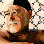 Detalle de la ilustración del poemario 'El nadador del desierto'.