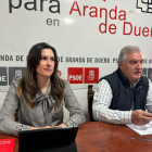 Ildefonso Sanz y Laura Jorge, del PSOE Aranda
