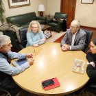 Reunión que la asociación mantuvo ayer con De la Fuente.
