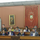 Los concejales del grupo municipal socialista en un Pleno municipal.