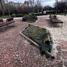 Estado del parque de la Quinta, junto al colegio Jesuitas de Burgos.