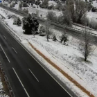 La nieve caída en la Ribera del Duero no ha afectado a la circulación en la autovía A-1.