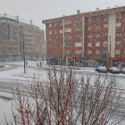 Nevada en Burgos pasadas las seis de la tarde de este sábado.