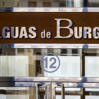 Portal de acceso a Aguas de Burgos, en la plaza España de la capital burgalesa.