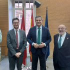 En la imagen, comenzando por la izquierda, Jorge Núñez, Antonio Linaje, Jorge Rodrigo y Rafael García Gutiérrez (alcalde de Gargantilla de Lozoya)