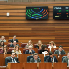 Votación sobre el tren directo en el Pleno de las Cortes de Castilla y León.