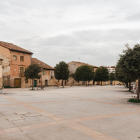 Vista general de la plaza del Sobrado, en la capital burgalesa, junto al Rectorado de la Universidad de Burgos.