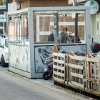 Terrazas de hostelería ubicadas en la calzada en varias calles de Burgos, que deberán desmantelarse a partir del 22 de mayo.