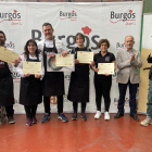 Imagen de los premiados en el Concurso de Tortilla de Patatas de Burgos Alimenta 2024