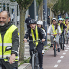 Un momento del itinerario urbano realizado este jueves por los escolares del Colegio Venerables, de Burgos.