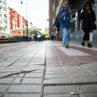 Estado de la zona más deteriorada de la calle Calzadas en la ciudad de Burgos.