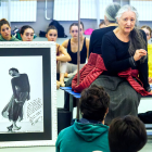La bailarina Ana Laguna mantiene una charla con el alumnado de 5º y 6º de Danza Clásica de la Escuela Profesional de Danza de Castilla y León de Burgos.