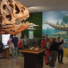 Visitantes en uno de los espacios del Museo de Dinosaurios de Salas de los Infantes.