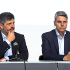 Marcelo Figoli y Alejandro Grandinetti, en la Junta General de Accionistas del Burgos CF.