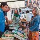 Mercado gastronómico de 'Días de Cerezas' en la Plaza Mayor.