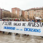 Concentración de apoyo a los cinco encausados por protestar frente a un casino de Gamonal.