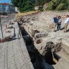 Excavación en la zona de San Esteban donde han aparecido restos arqueológicos.