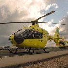 Imagen de un helicóptero de emergencias.