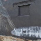 El mural de Doña Jimena vandalizado en el barrio de Cortes.