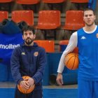Đorde Simeunović, durante uno de los entrenamientos para preparar el partido de Menorca.
