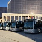 Imagen de archivo de unos autobuses.