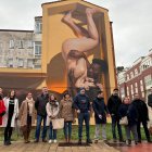 El alcalde y concejales visitan el nuevo mural de Santa Catalina