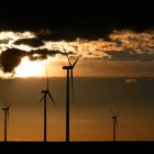 Parque eólico en los Montes Torozos (Valladolid).