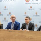 Cosmen, García, Raduta y Ares en un instante de la rueda de prensa.