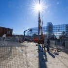 Asi están las obras de remodelación del Castillo de Burgos.