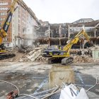 Imágenes tomadas entre el 26 y el 27 de marzo, cuando comenzaba el derribo exterior.