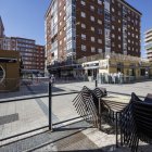 La plaza de Roma, en la tarde de ayer, sin terrazas de hostelería montadas.