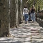 Acera deteriorada de la avenida Arlanzón, en el lado más cercano al río.