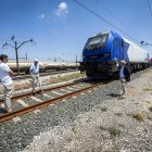 Presentación del tren multicliente que conectará el Puerto Seco de Burgos con Valencia.