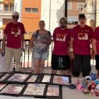 El ‘equipo Prosame’, en el Kiosko de Música de Pradoluengo, tras la Subida al San Millán.