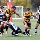 Luchi con el oval frente al Rugby El Salvador en San Amaro.