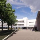 Recreación de cómo lucirá el inmueble que permitirá crecer al IES Diego de Siloé, conectado a las actuales instalaciones.