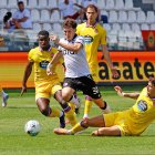 Imagen del partido entre el Burgos CF y el Valladolid.