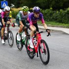 Sinuhé Fernández, al frente del grupo de escapados.