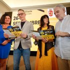 De izquierda a derecha: Rebeca García (LEH UBU), Sergio Fuertes (Hospital Miranda de Ebro y Recoletas), Inmaculada Sierra (portavoz Diputación Provincial de Burgos) y José Miguel Carretero (director del LEH de la UBU).