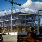 Promoción de viviendas eficientes para alquiler social joven que Somacyl levanta en el entorno de Casa la Vega.