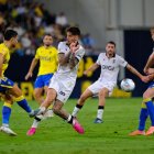 Imagen del partido entre el Cádiz y el Burgos CF.