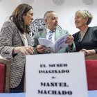 Laura Sebastián, René Jesús Payo y Belén Castillo, en la presentación del libro.