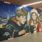 Mural creado para la XXXIII edición del Belén Monumental del Ejército de Tierra.