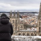 Vista de Burgos nevado.